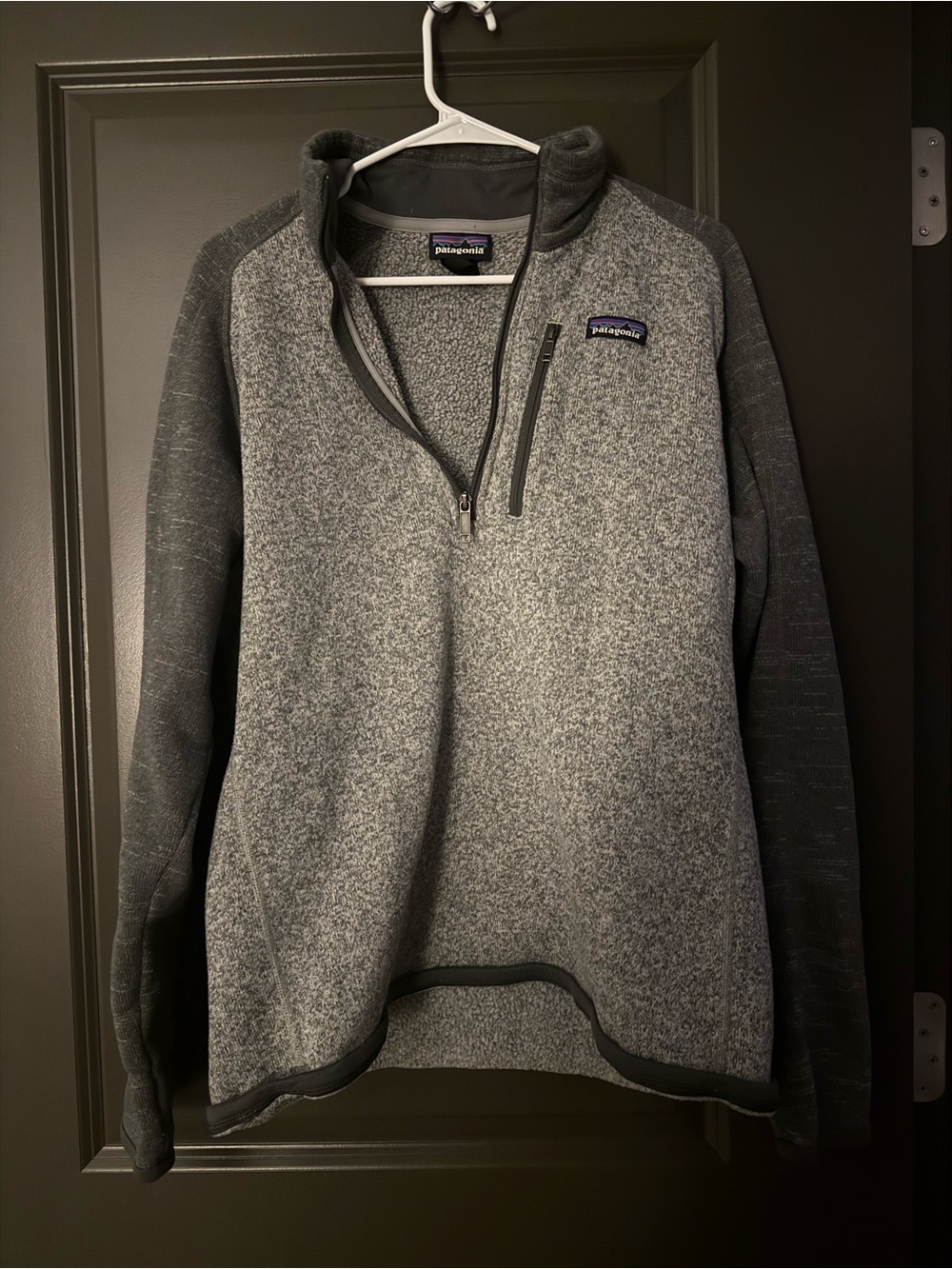 Patagonia Men's Gray Two-Tone Half-Zip Fleece Pullover